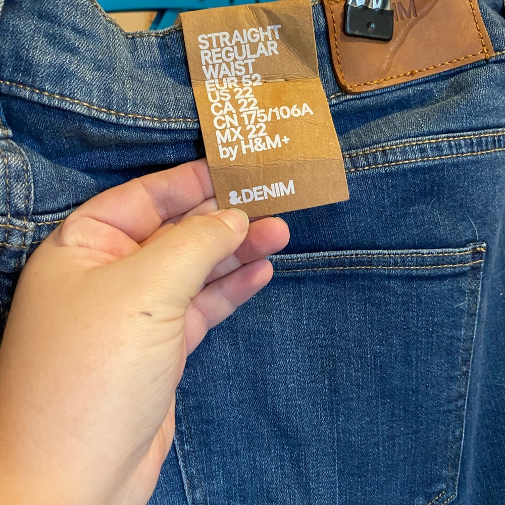 NWT H&M plus straight leg sz22